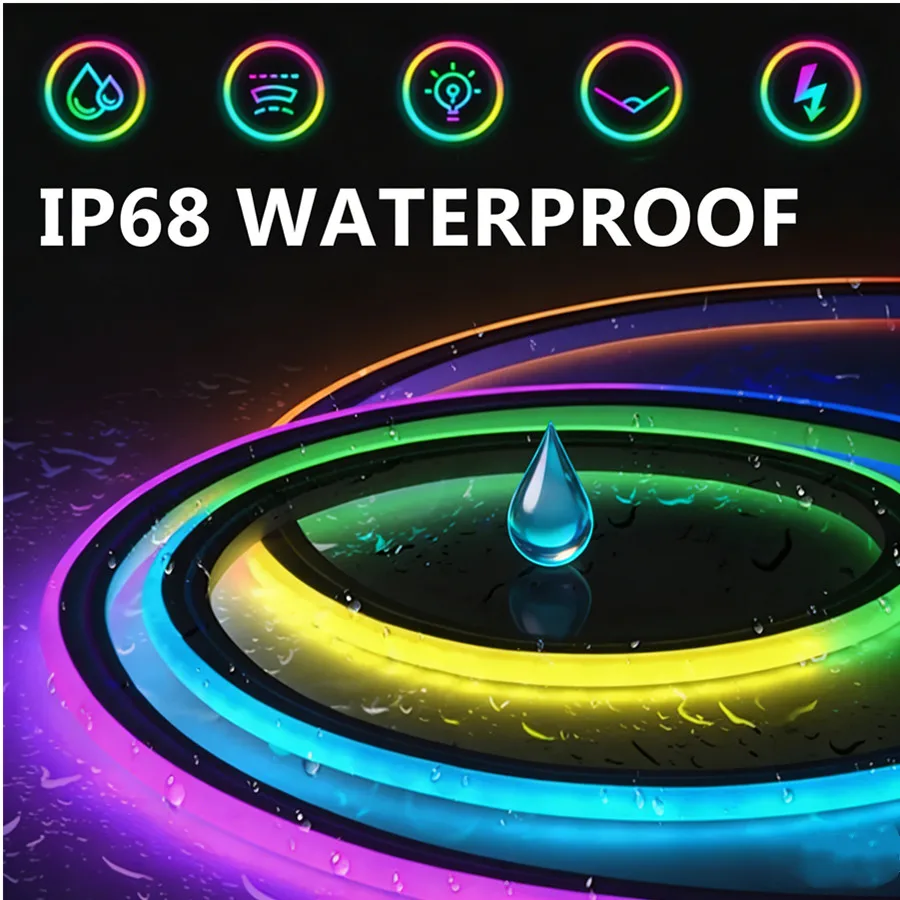 

RGB Neon Control 5V LED Strip Bluetooth App With Remote USB Waterproof Neon Strip Light RGB Strip For Indoor Outdoor Home Decor