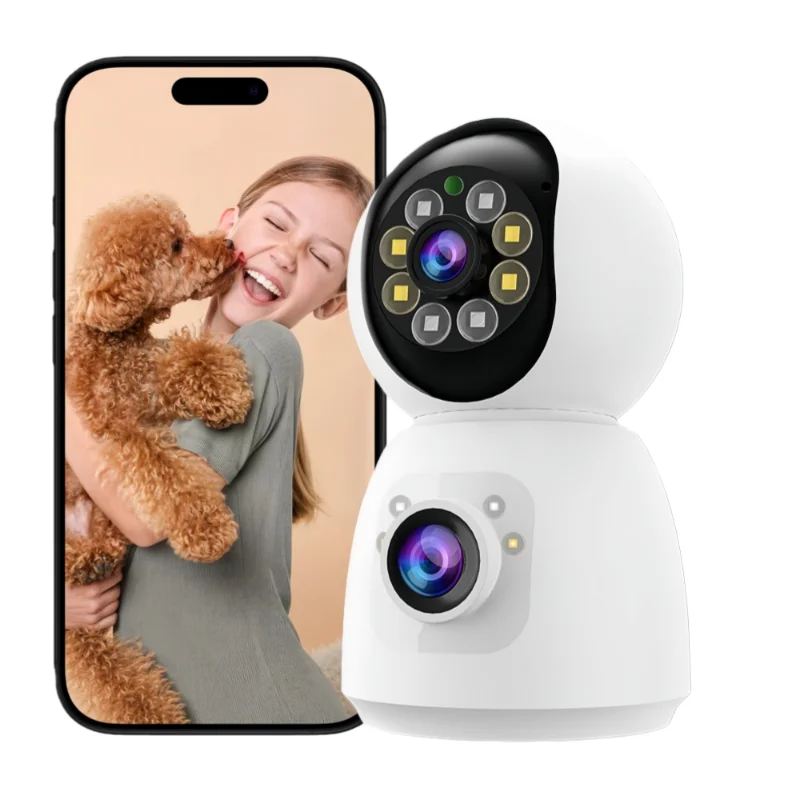 4MP عدسة مزدوجة مراقبة الطفل واي فاي كاميرا Ip خارجية مقاوم للماء Colornigth فيديو الحياة الذكية كاميرات مراقبة للمنزل رصد