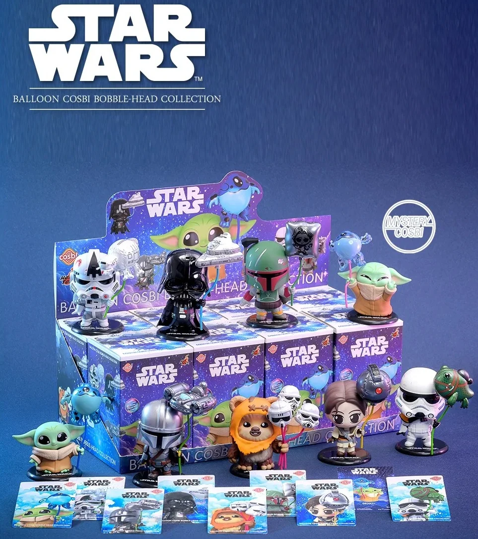 

Genuine Star Wars Balloon Party Series Cosbi Blind Box Mini Doll Q-Version Figures Mystery Box Collect Toys Kids Surprise Gift