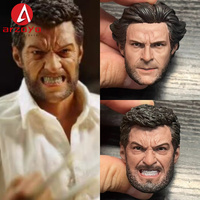 In Stock 1/6 Hugh Jackman Head Sculpt Male Soldier Logan Head Carving Model Fit 12'' Action Figure Body Dolls