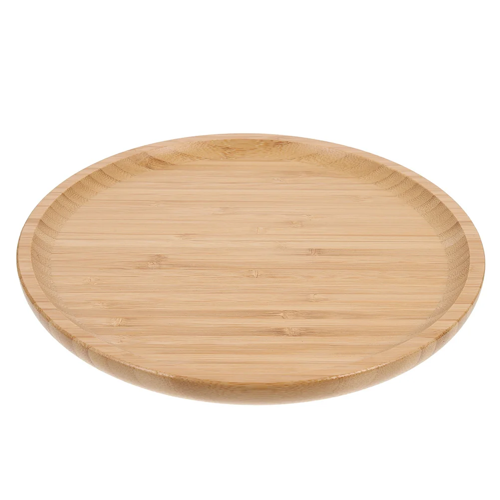 

Bamboo Tray 18x18x1cm Round Fruit Salad Dessert Plate Bamboo Material Dinner Plates Serving Storage Trays Kitchen Cafe