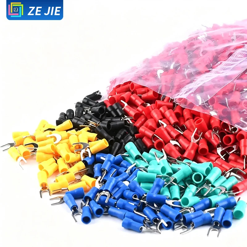 SV1.25-3.2/4 Pre-insulated Fork Terminal, SV2/3.5-4/5 U/Y Type Copper Lug, Crimp Terminal