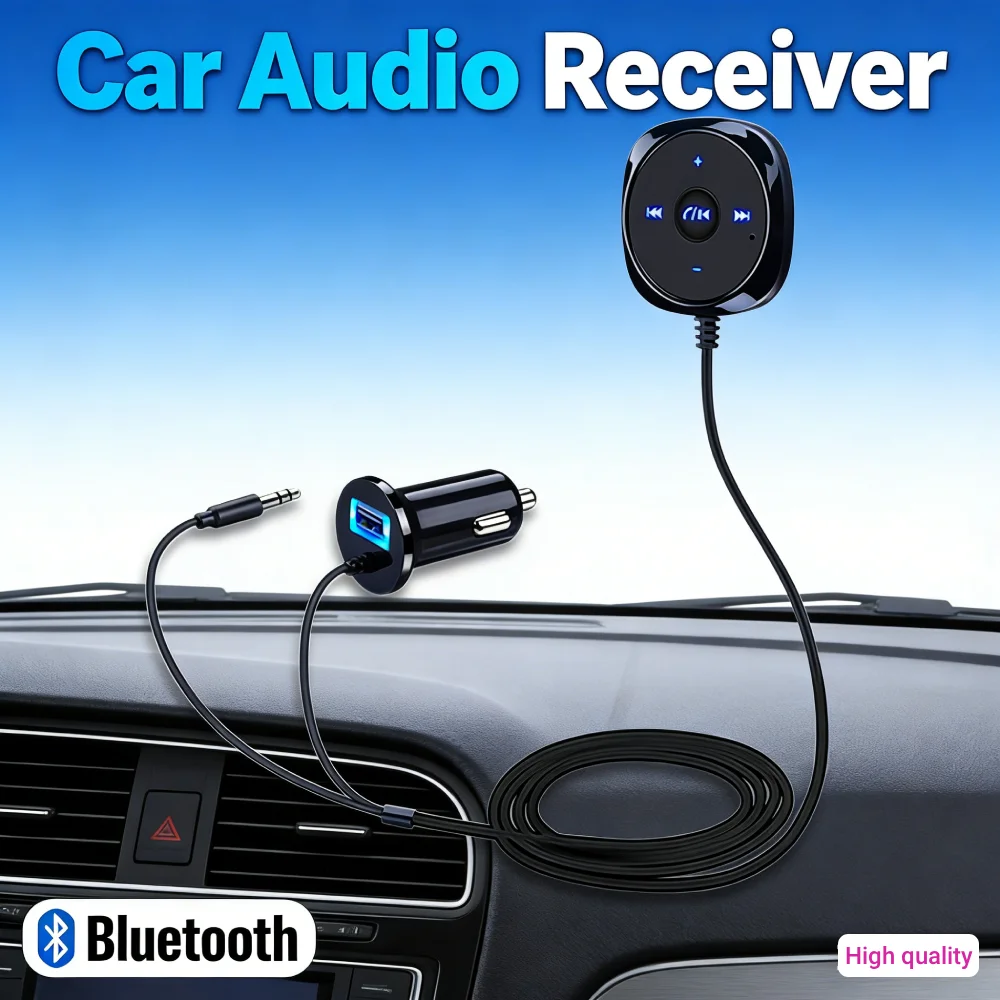 

Автомобильный Bluetooth-совместимый аудиоприемник 3,5 мм AUX, автомобильный Bluetooth-совместимый плеер, автоаксессуары для автомобильной стереосистемы с входом AUX