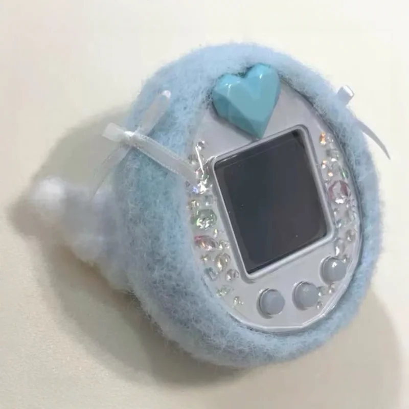حافظة واقية لطيفة على شكل فيونكة الملاك من Tamagotchi مصنوعة يدويًا من الصوف تنطبق على Uni Smart 4u Ps Meets Mix Id Idl Pix Paradise Small Town