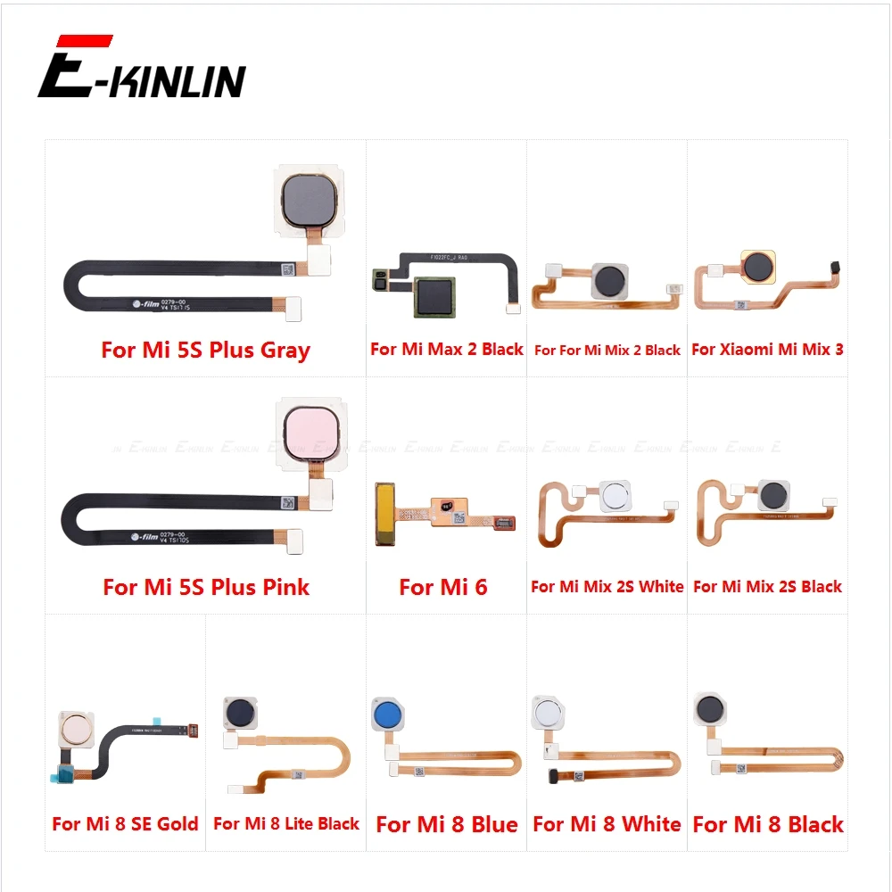 Touch ID Fingerprint Connector Scanner Sensor Home Return Key Button Flex For Xiaomi Mi 8 Lite SE Mi5S Mix Max 2 2S 3 Plus