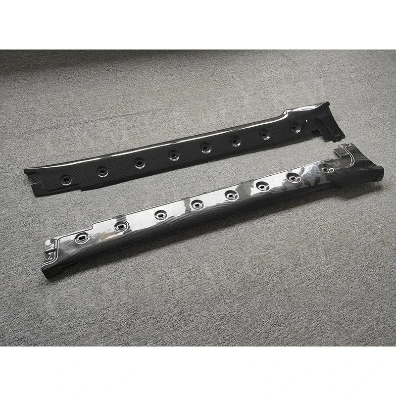 High Quality Carbon Fiber Side Skirts Rocker Panels Spoiler Extension FRP Side Guard Body Kits For 911 992 2022+