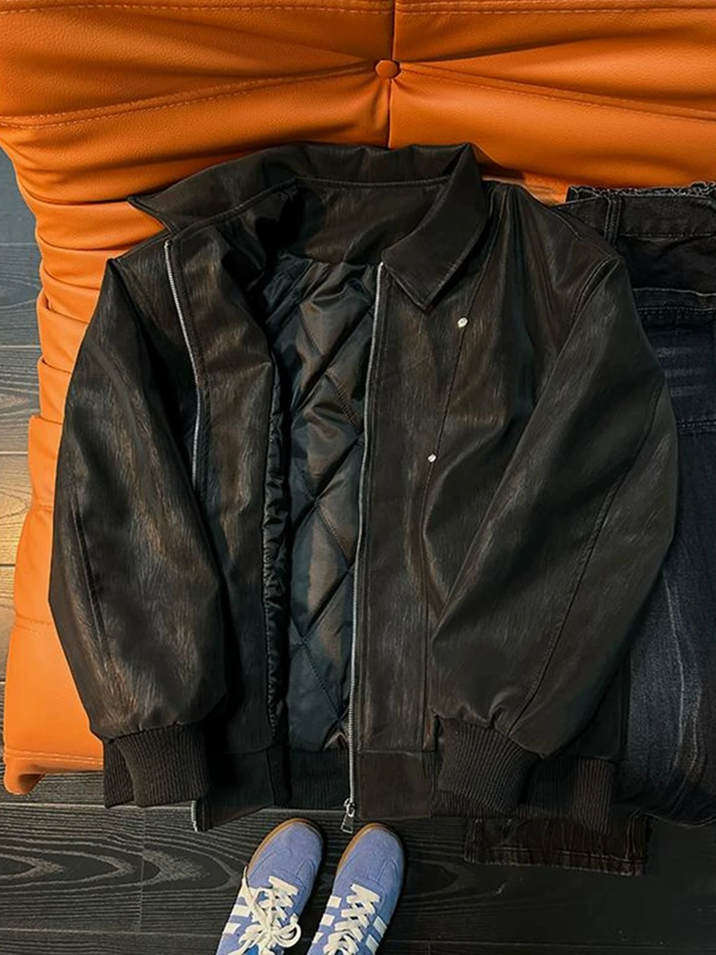 

Bla из искусственной кожи Flight Jaet, хлопковое пальто, мужская зимняя мотоциклетная одежда, повседневное пальто в американском стиле ort Baseball Sle