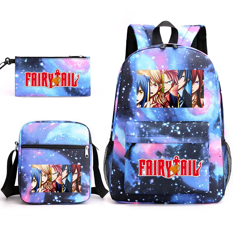 Fairy Tail Children's Backpack Cartoon Printed School Bag Teen Student School Bag Travel Bag Boys and Girls Bag Leisure Bag