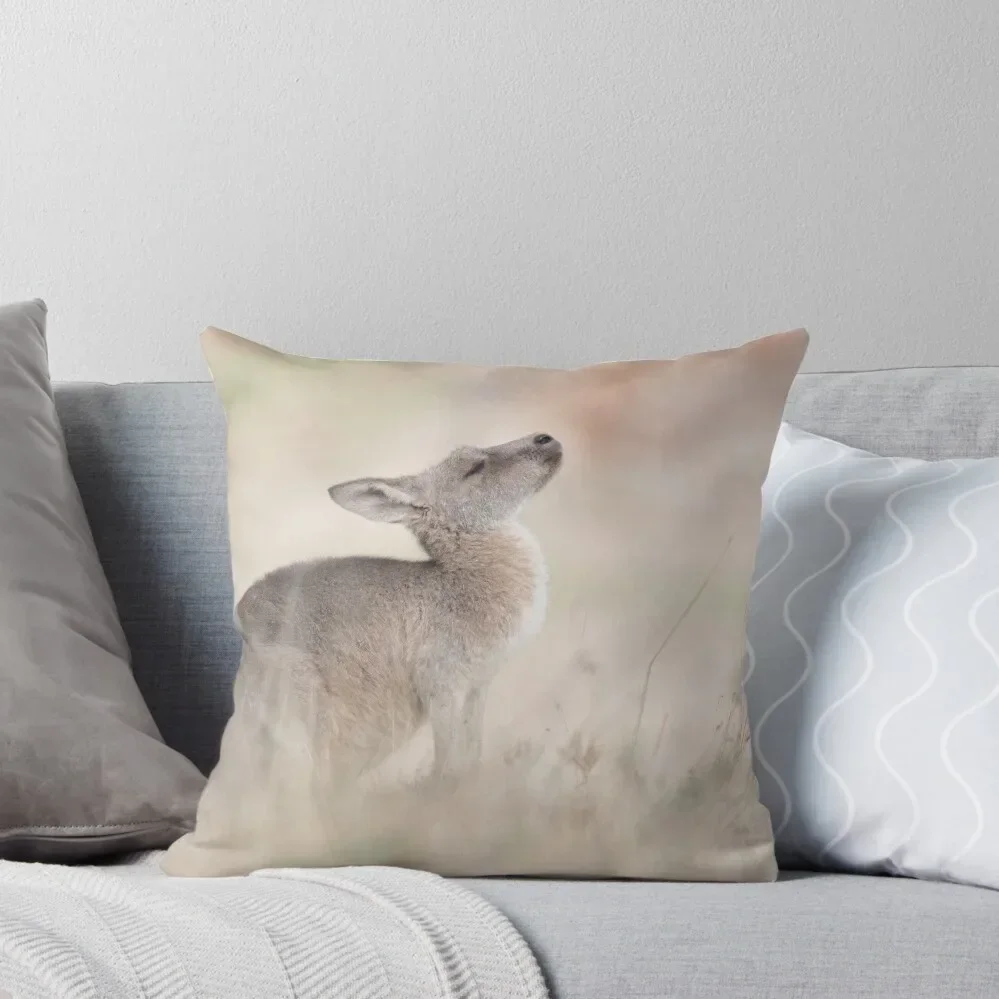 Enchantment - Eastern Grey Kangaroo Throw Pillow luxury decor Christmas Throw Pillows Covers Christmas Pillowcase pillow