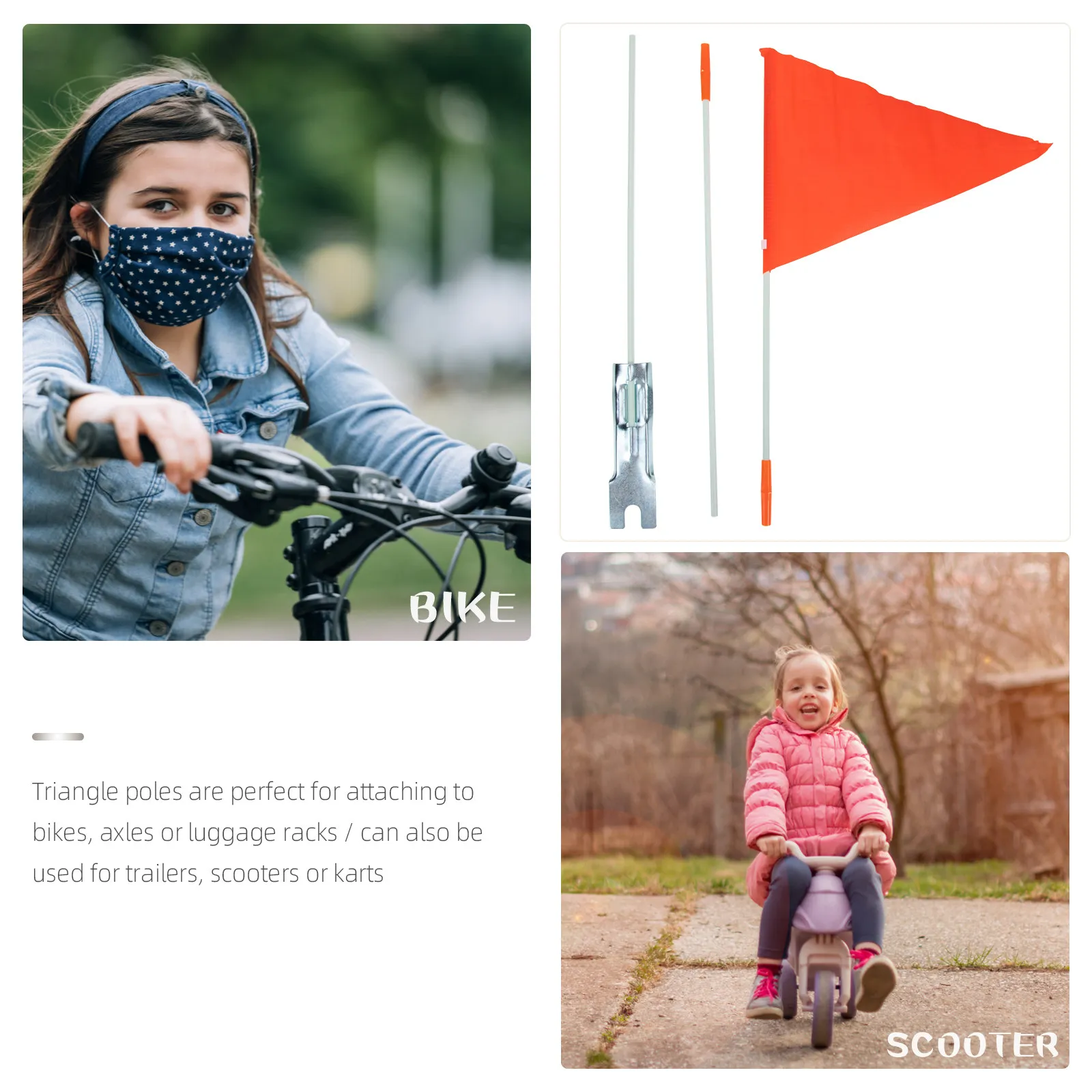 1Set Weatherproof Flag Pole Kit for Bike Car Truck Bus Easy Installation Strong Hold No Deformation Flag Holder Flagpole