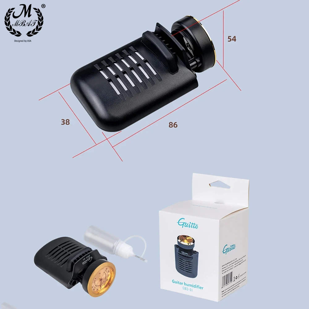 2‑in‑1 Guitar Humidifier Hygrometer Care System Humidity Monitor For Acoustic Classical Electric Guitar Wood Instrument Parts
