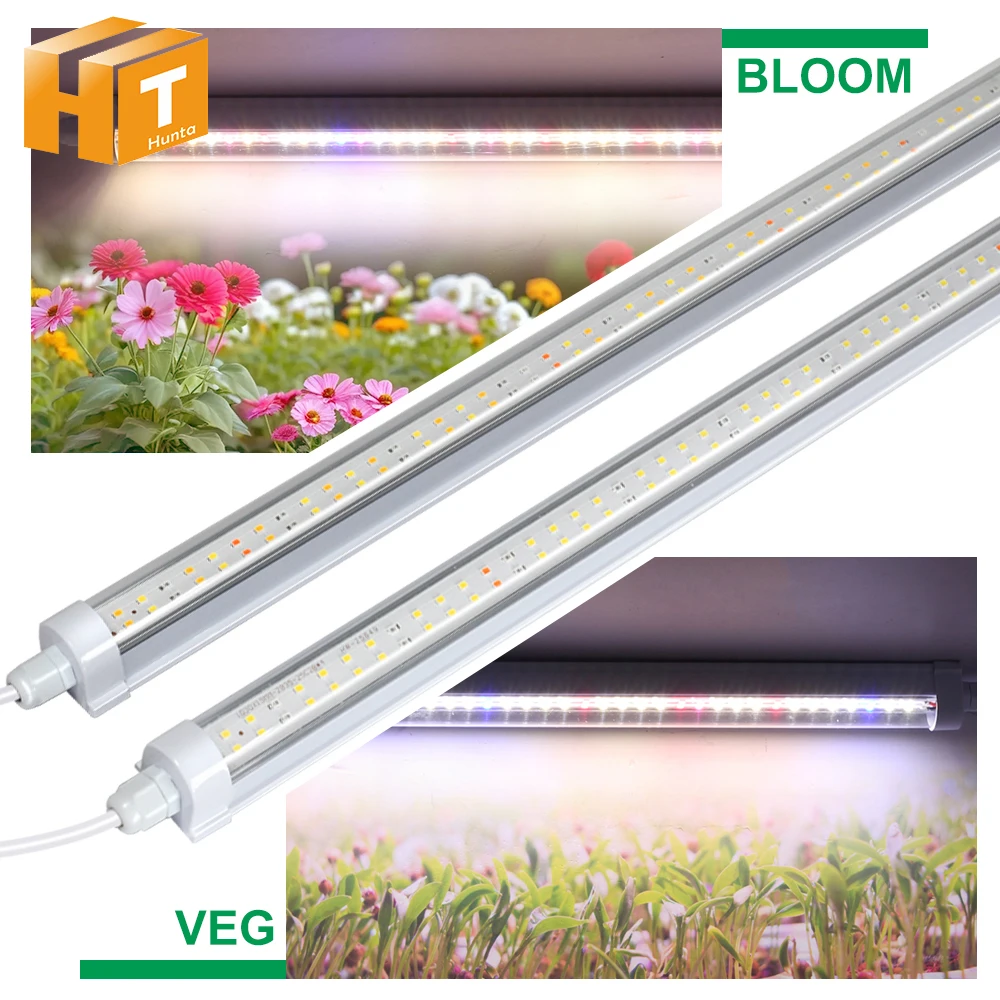 Tubo LED T8 a Spettro Completo per Coltivazione, SMD2835 5000K 660nm 730nm, per Fase Vegetativa e Fioritura, per Serre e Tende da Coltivazione