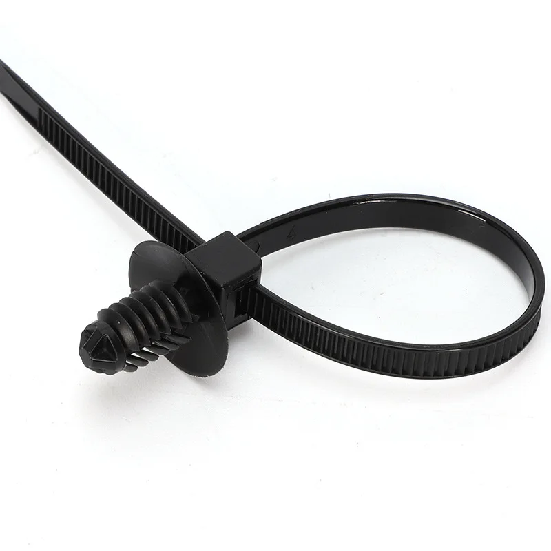 Car Nylon Tie Wrap Cable Fixed Fastener Clips  Strap Self-Locking Nylon Cable Ties Car Hose Fastening Zip
