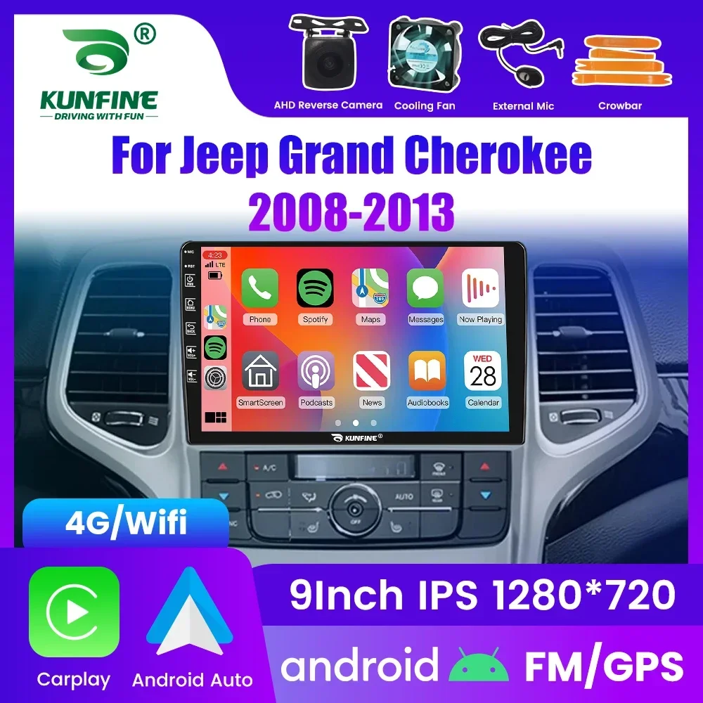 

2Din Android Car Radio For Jeep Grand Cherokee 2008-2013 Video Player GPS Navigation Stereo Audio Head Unit Carplay 4G Wifi