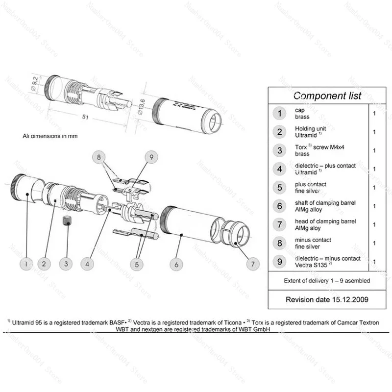 Original German WBT 0110 Ag Pure Silver Version HiFi Audiophile RCA Signal Cable Plug Box of 4