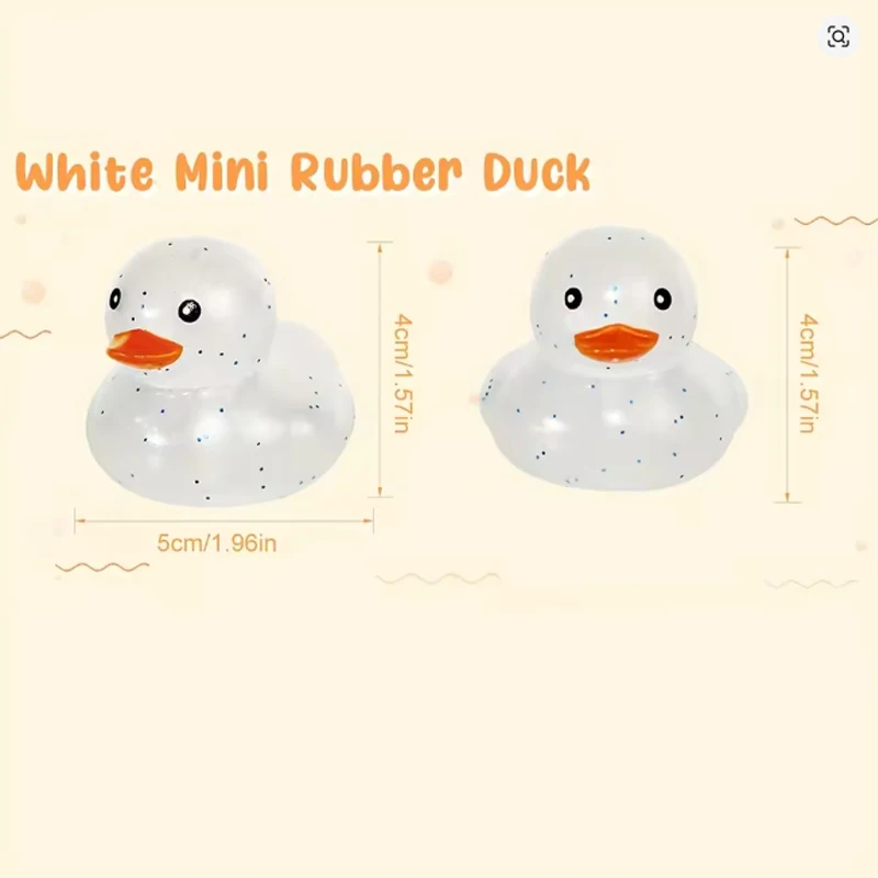 30-300 Transparency Rubber Ducks Bulk Mini Rubber Duck Toys Squeak Toy for Birthday Party Favors Gift Summer Beach Pool Activity