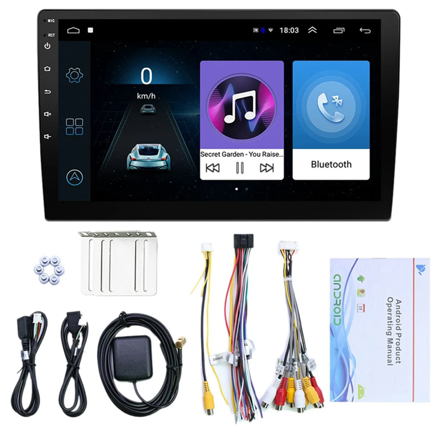 

9Inch Android 10.1 HD Quad Core Car MP5 Player Multimedia Stereo Radio 1GB+16GB Wifi Bluetooth GPS