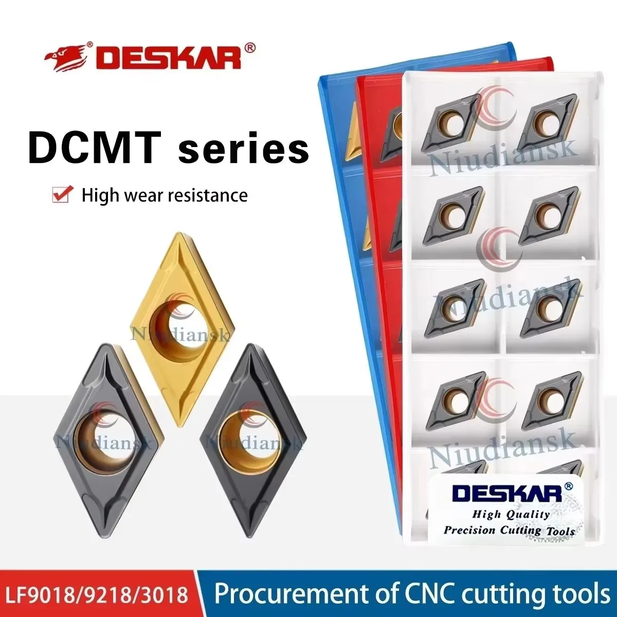 DESKAR DCMT11T304/308 LF9018 LF9218 LF3018 Numerical Control Lathe Rhombus Inner Circle Turning Inserts Tools Processing Steel