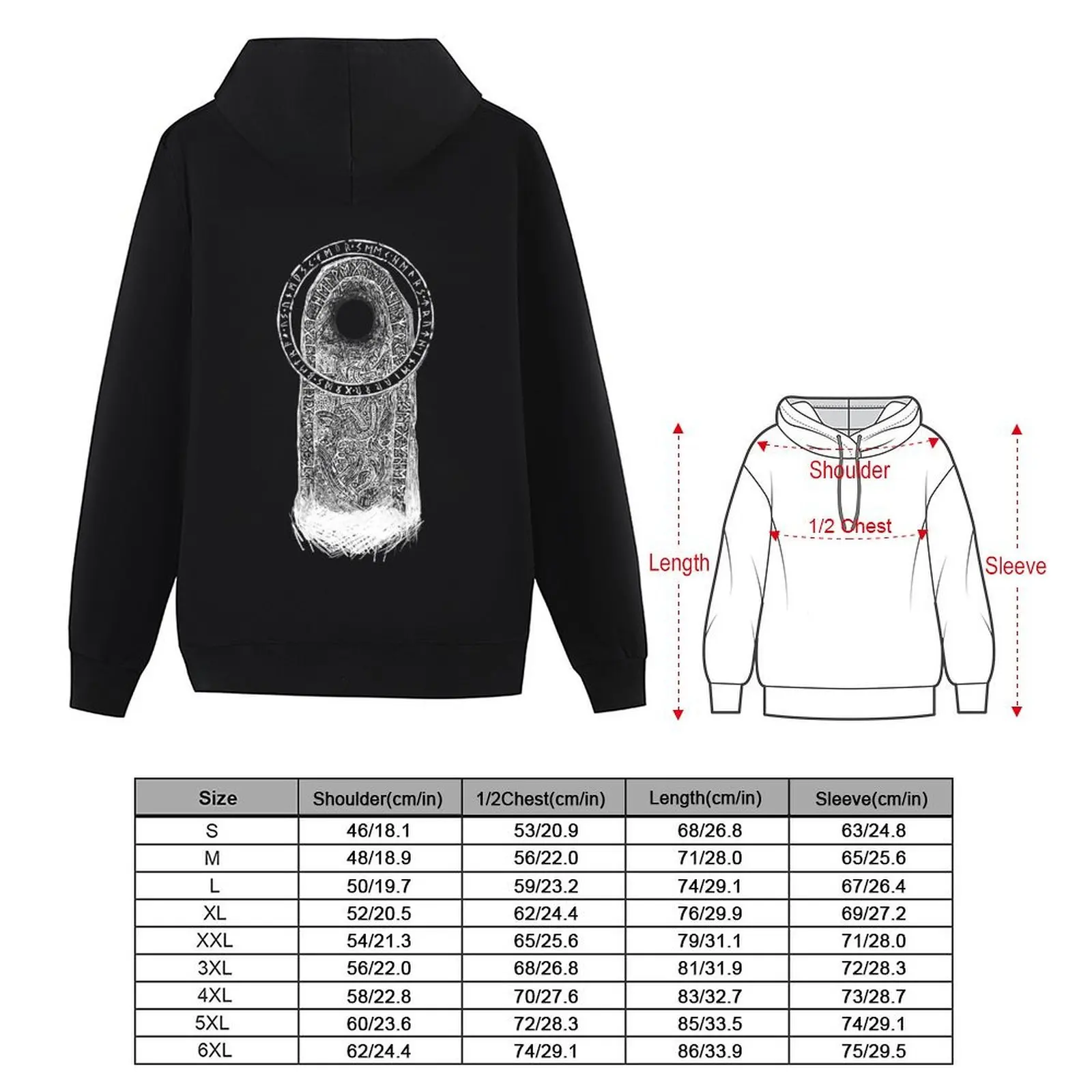 قصة Druth's - Hellblade WHITE هوديي ملابس رجالية ملابس رجالية ملابس خريف كورية معطف رجالي بقلنسوة للخريف