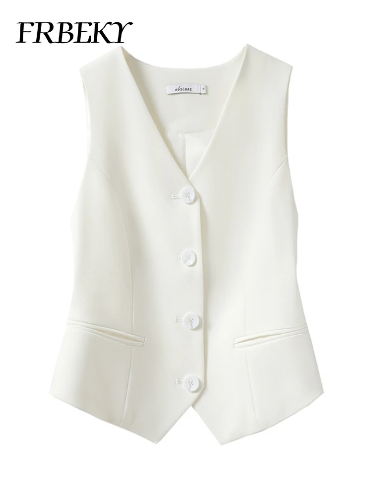 Vests for Women Summer New Suit Small Undershirt Casual Solid Color Outwear Top Korean Fashion Short Section Sleeveless Vest