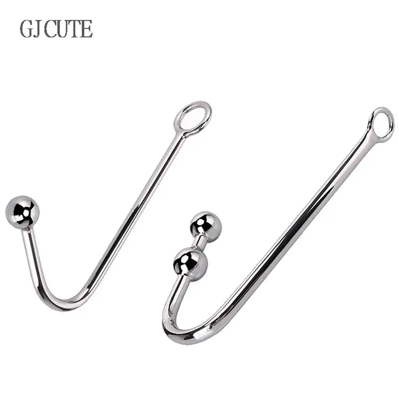 Stainless Steel Anal Hook Small Medium Large Ball Head For Choose Butt Plug Dilator Metal Prostate Massager Sex Toy For Male