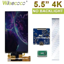 5.5 Inch 4K No Backlight Display 2160x3840 IPS LCD Screen 3D Printers DIY Projectors Project Panel VS055QUM-NH0-6KP0
