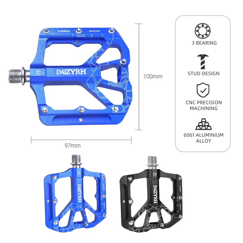 Bicycle Pedals Ultralight Anti-slip CNC BMX MTB Road Bike Pedal For Outdoor Riding Cycling 3 Sealed Bearing Bike Pedals