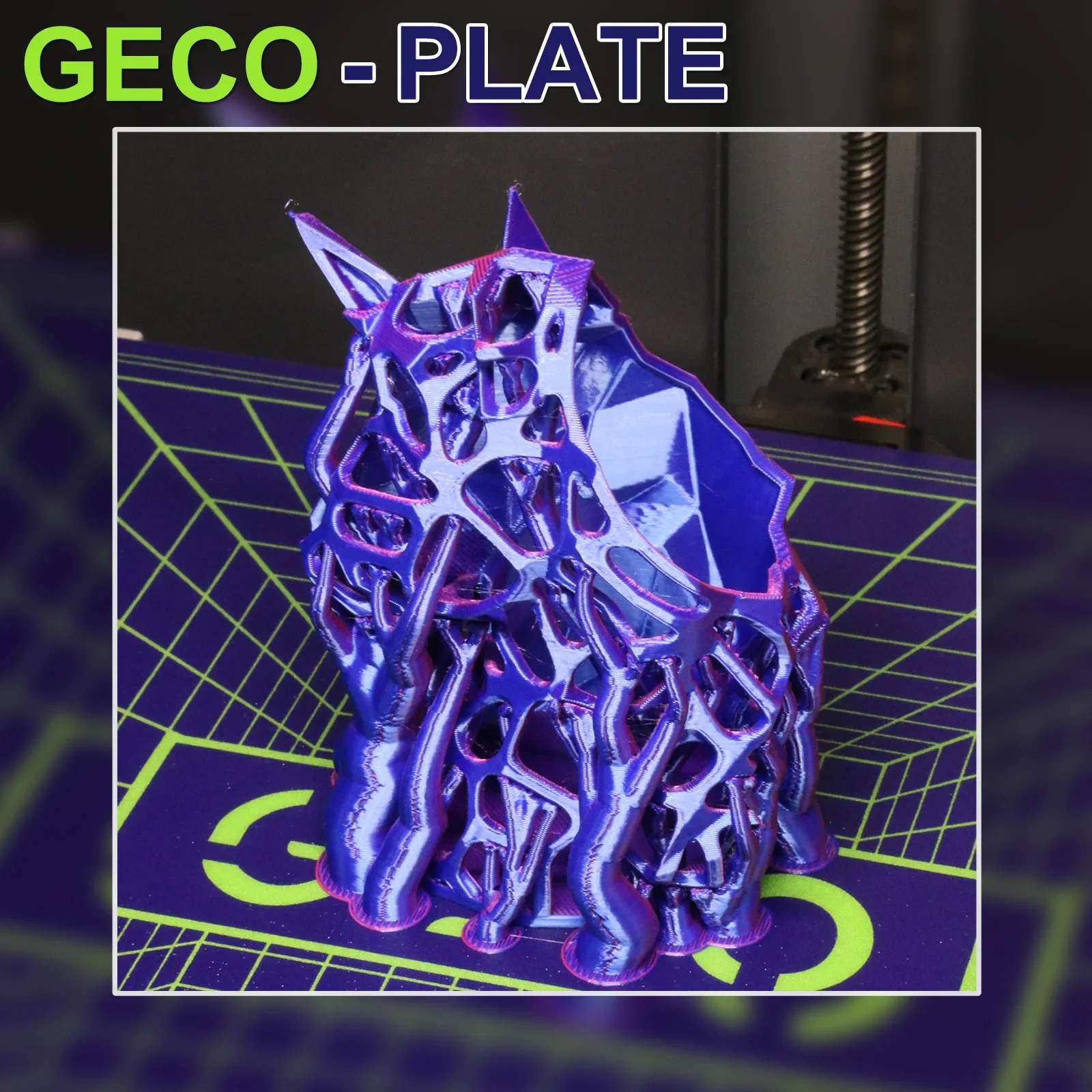 Juupine GECO Plate For Bambu Lab H2D X2D Build Plate PLA Bed Cold Plate For X1C A1 P2S X2D SuperTack Glacier For Bambu H2s Plate