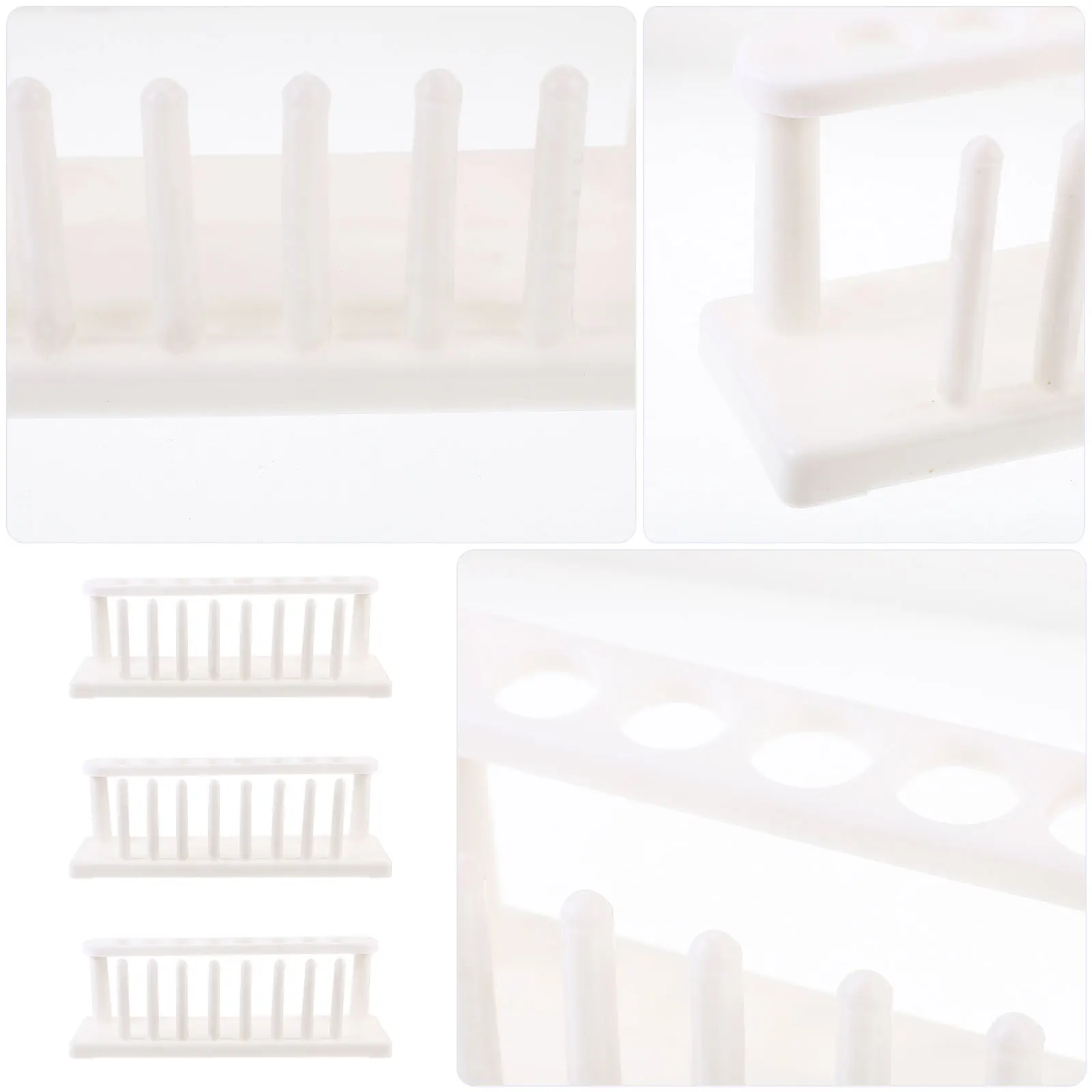 

3pcs Test Tube Rack High Quality Plastic Laboratory Equipment Tubes Organizer Storage School Holder