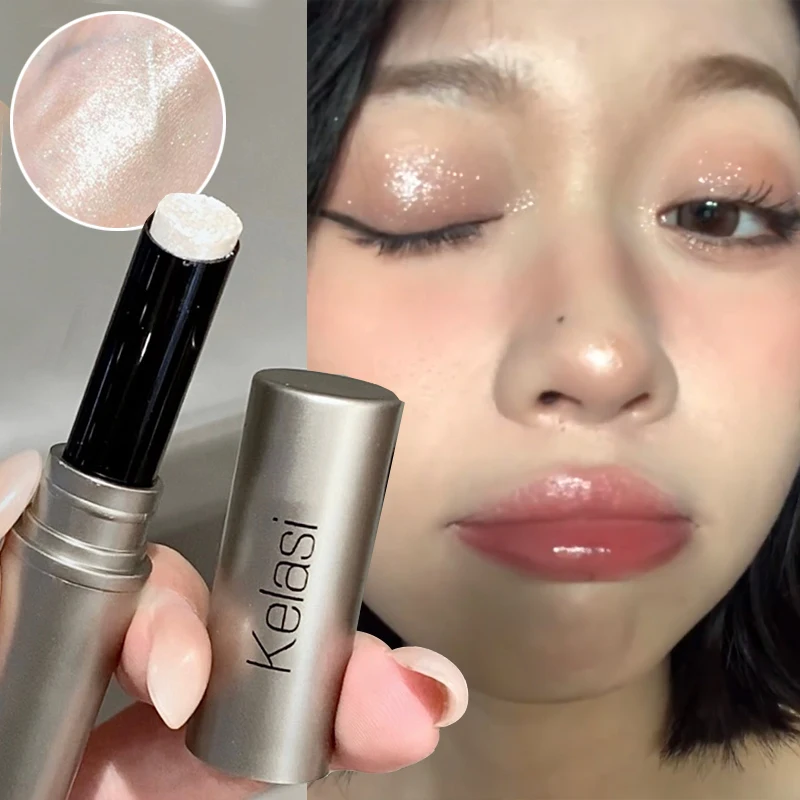 Jelly Shiny Highlighter Translucent Wet Bright Highlighter Pearlescent Silkworm Brightens Contour Eye Shadow Pen Korean Makeup