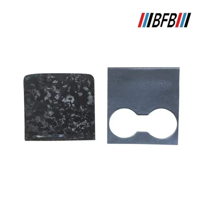 For Tesla Model Y 3 Real Dry Carbon Fiber 17-22 marble forged central control panel shell water cup seat cover storage box cover