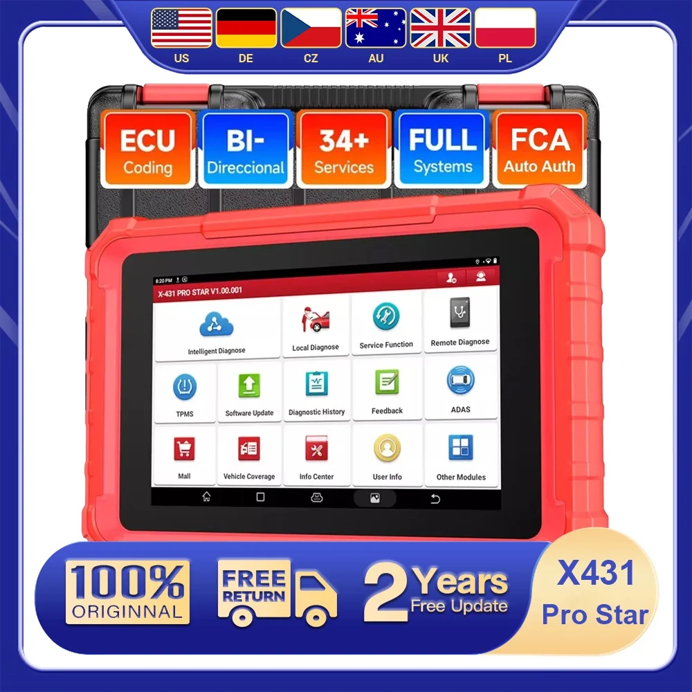 

Car Full System OBD2 Scanner with Key Programming DPF ECU Coding BI- Direccional VAG Guided Functions Auto Scan Diagnostic Tool