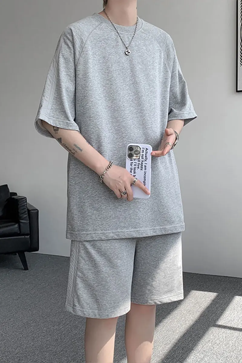 2026 Summer Men's Mamba Cotton Round-neck Large-Sized Short-Sleeved Shorts T-Shirt Sports Set