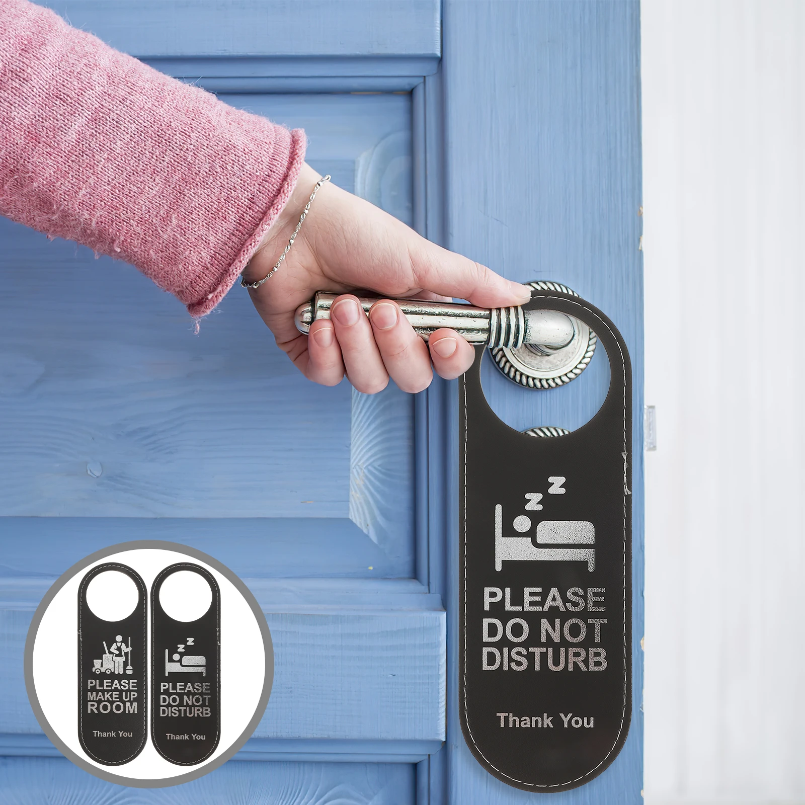 

2pcs Door Pendant Material Smooth Edges Easy Clean Creative Design Hotel Bar Club Decoration Hanging Craft Unique