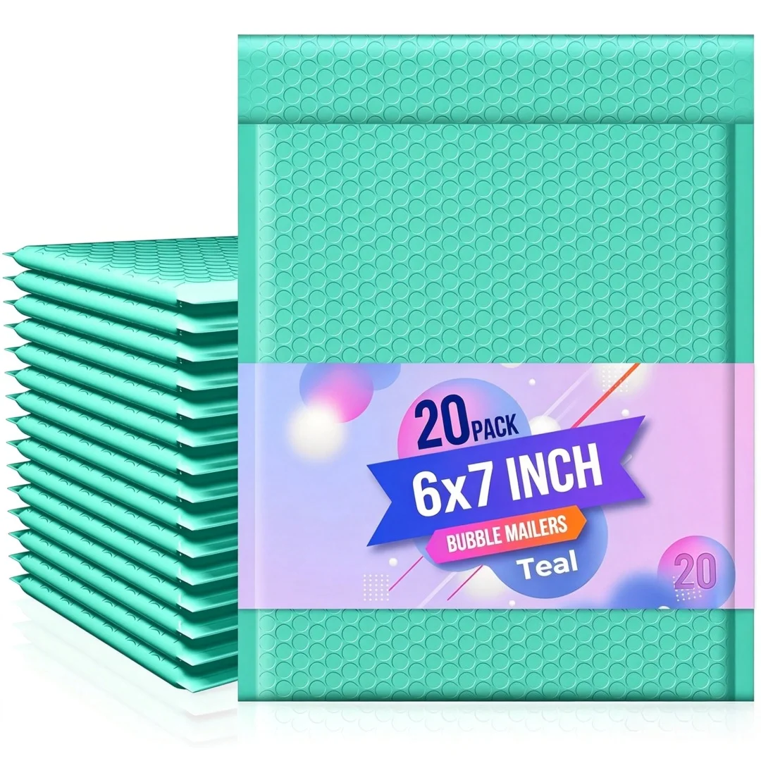 Bubble bag，waterproof transport mailbox，suitable for clothing，books，jewelry，small businesses，buffer mail bags，20 piece set