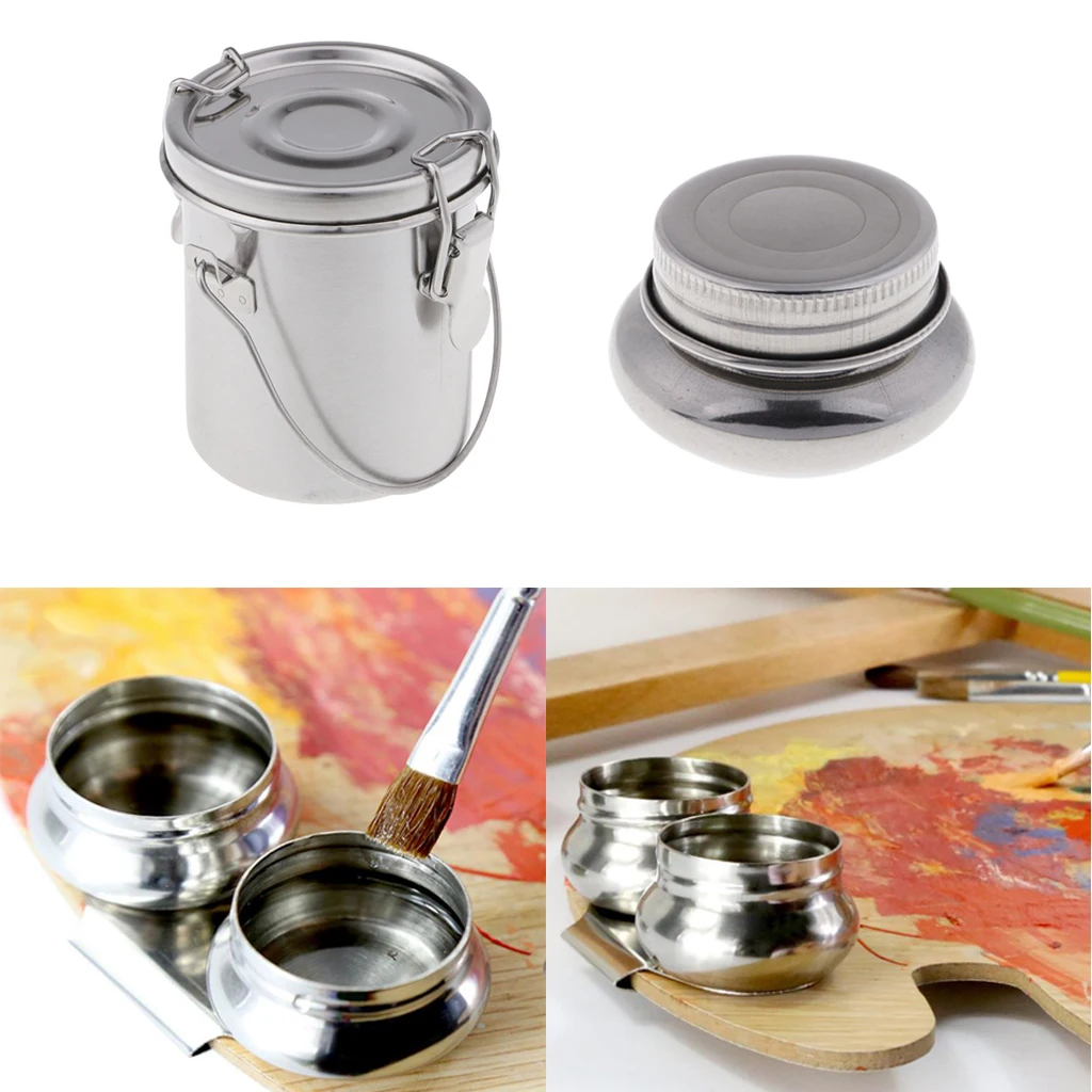 Painter Stainless Steel Brush Washer Removable Brush Cleaner with Metal Cup for Painting