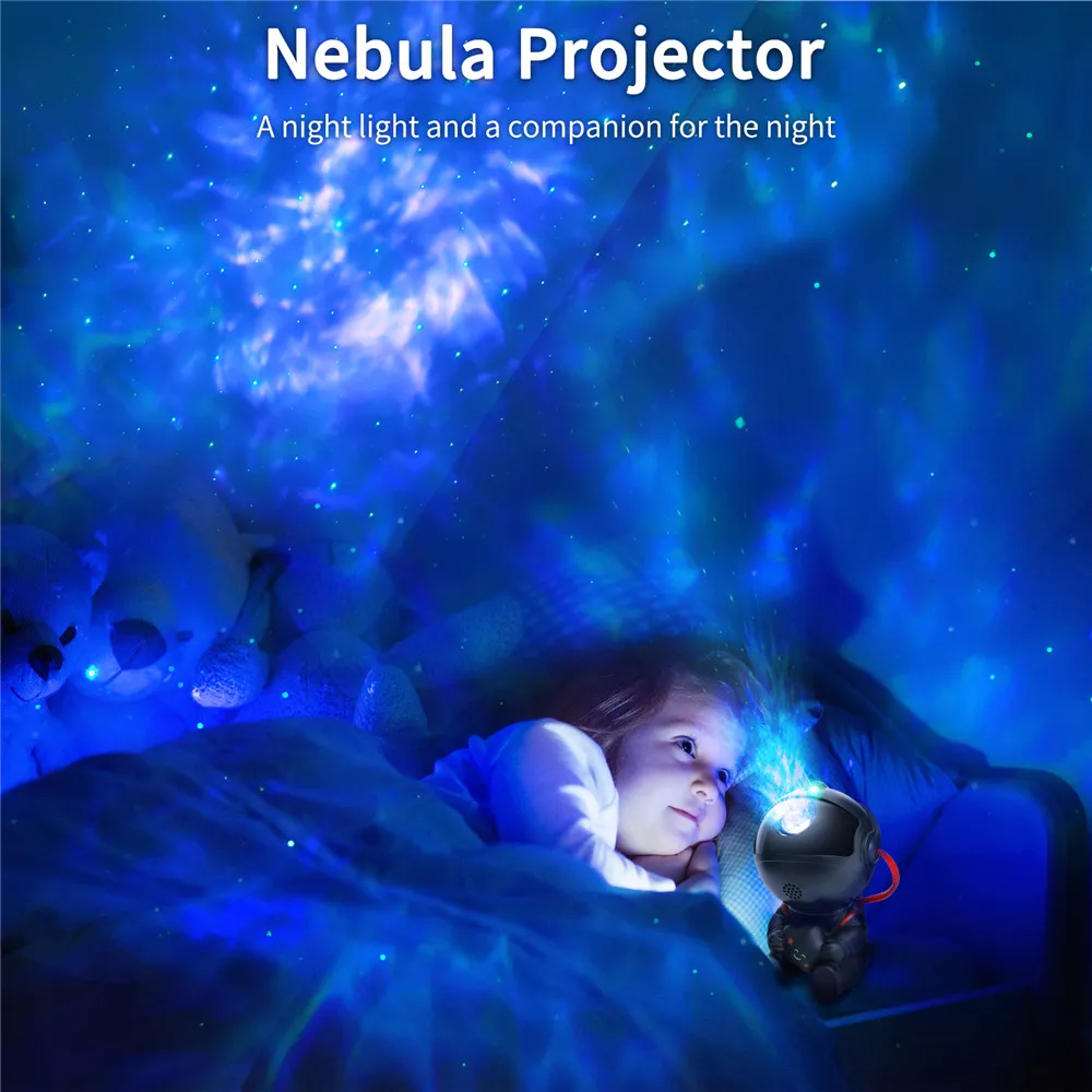 Astronauta e Nebula Projetor de Galáxia para Adultos, Luz Noturna Remota, Sala de Brincadeiras Infantil, Home Theater, Teto, Presente