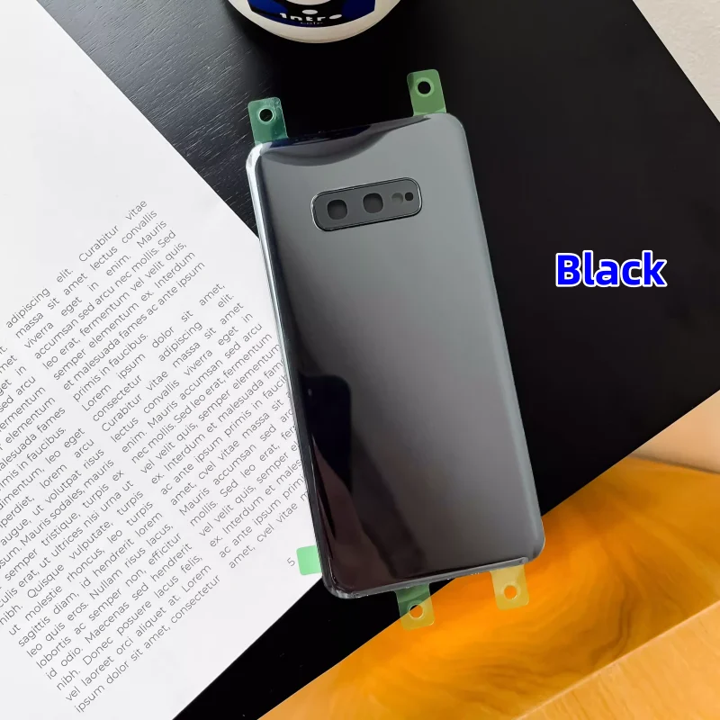 Coque arrière en verre pour Samsung Galaxy S10E SM-G9700 G970U1 G970N/W couvercle de batterie pièces de réparation porte de batterie