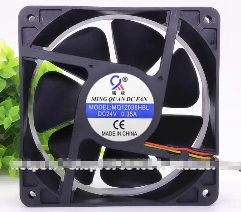 

MING QUAN MQ12038HBL DC 24V 0.35A 120x120x38mm 3-Wire Server Cooling Fan