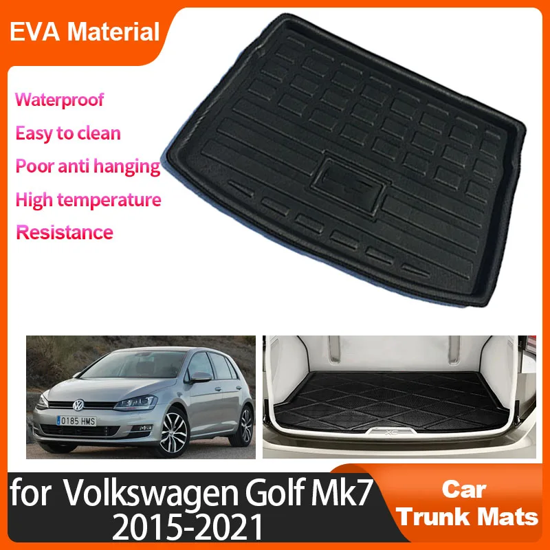 For Volkswagen VW Golf 7 Mk7 2015 2016 2017 2018 2019 2020 2021 Car Rear Trunk Mat Waterproof Protective Anti-Slip Storage Pad