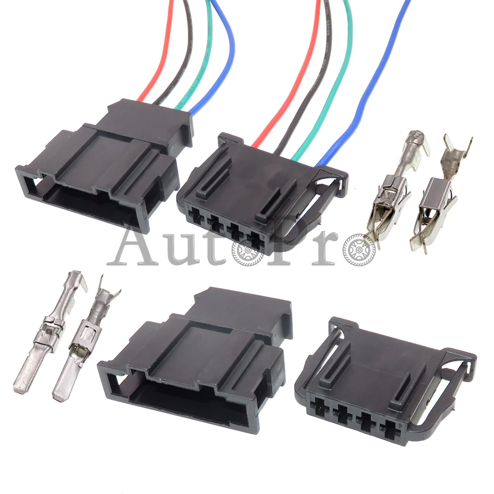 

1 Set 4 Hole Car Starter Unsealed Socket With Terminal Auto Brake Light Switch Plug 4D0972704 191972704 1-929591-1 For VW Audi