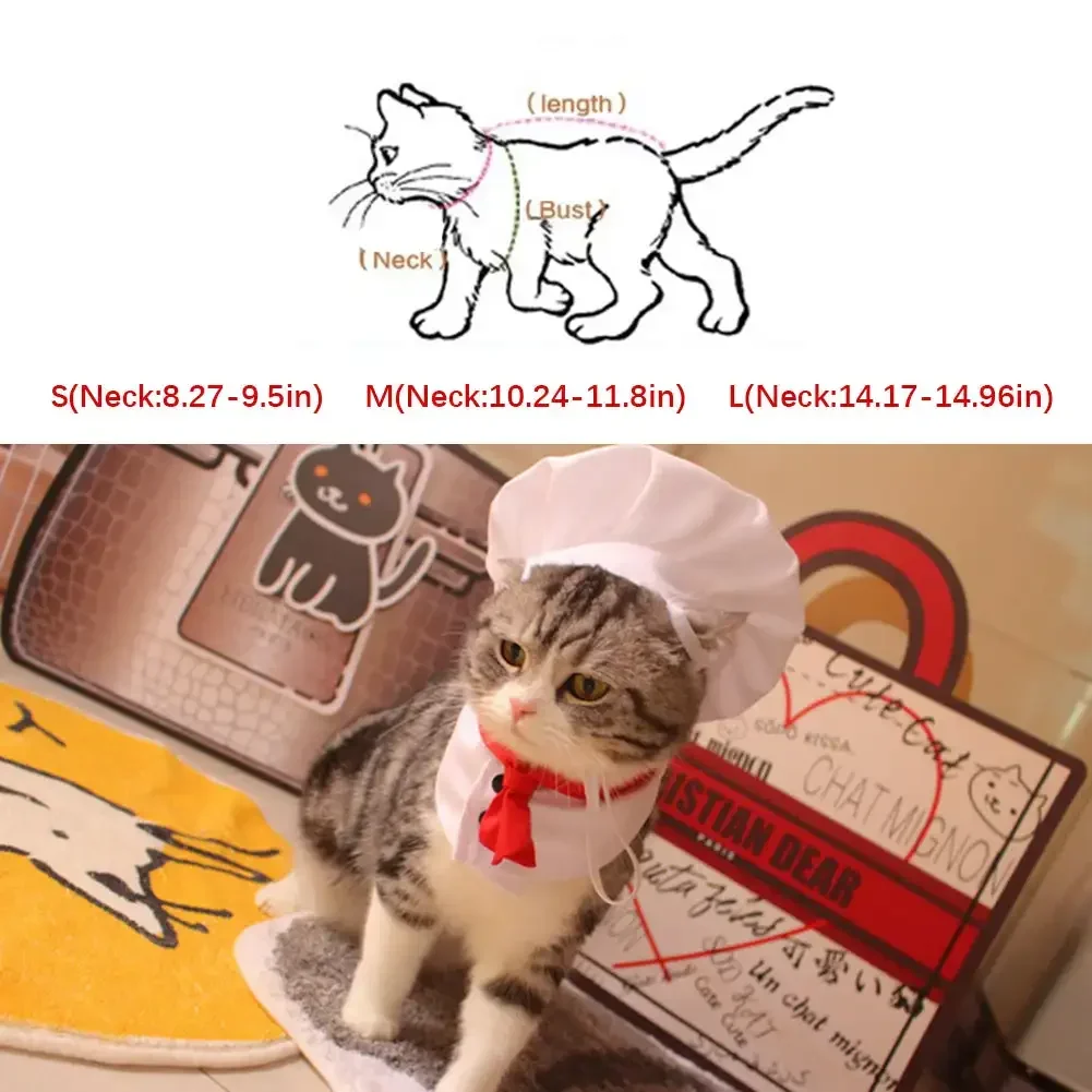 Pet Cooking King Hat cappello da cuoco Set Cat Dog Transformation Dress Cute Photo Decoration Hat Dog Costume Dog Hat accessori per animali domestici