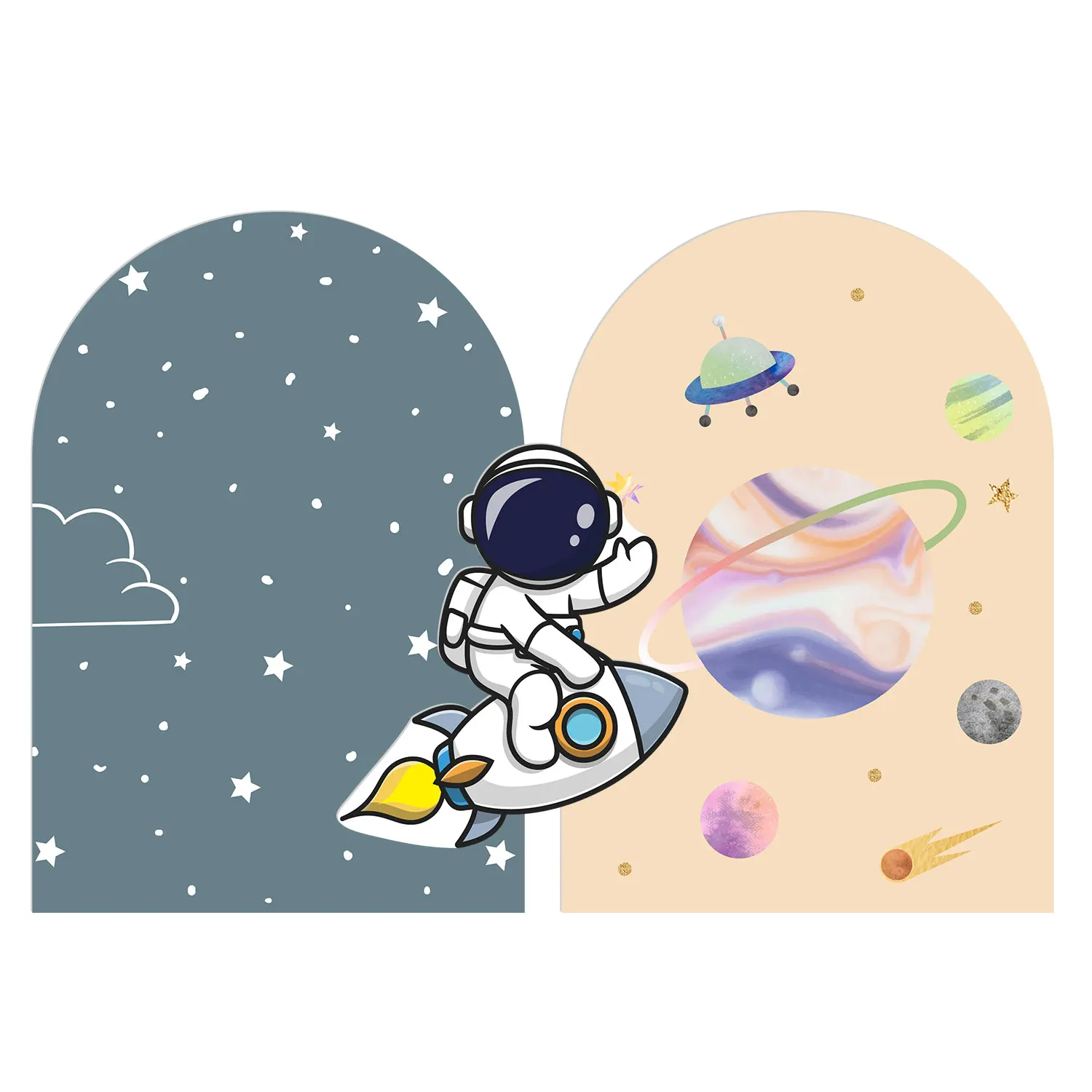 

Astronaut KT Board Party Background Decoration Astronaut Theme Party Foam Boards Boys and Girls Birthday Party Photo Background