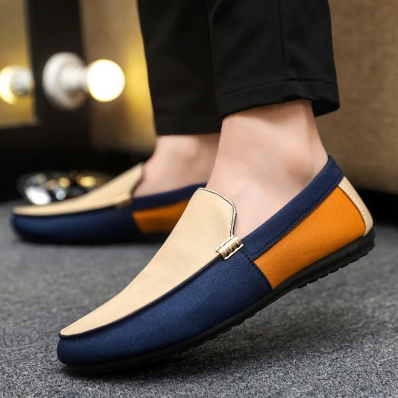 

Fashion spring summer men's casual single shoes breathable one foot lazy shoes driving shoes large men's shoes