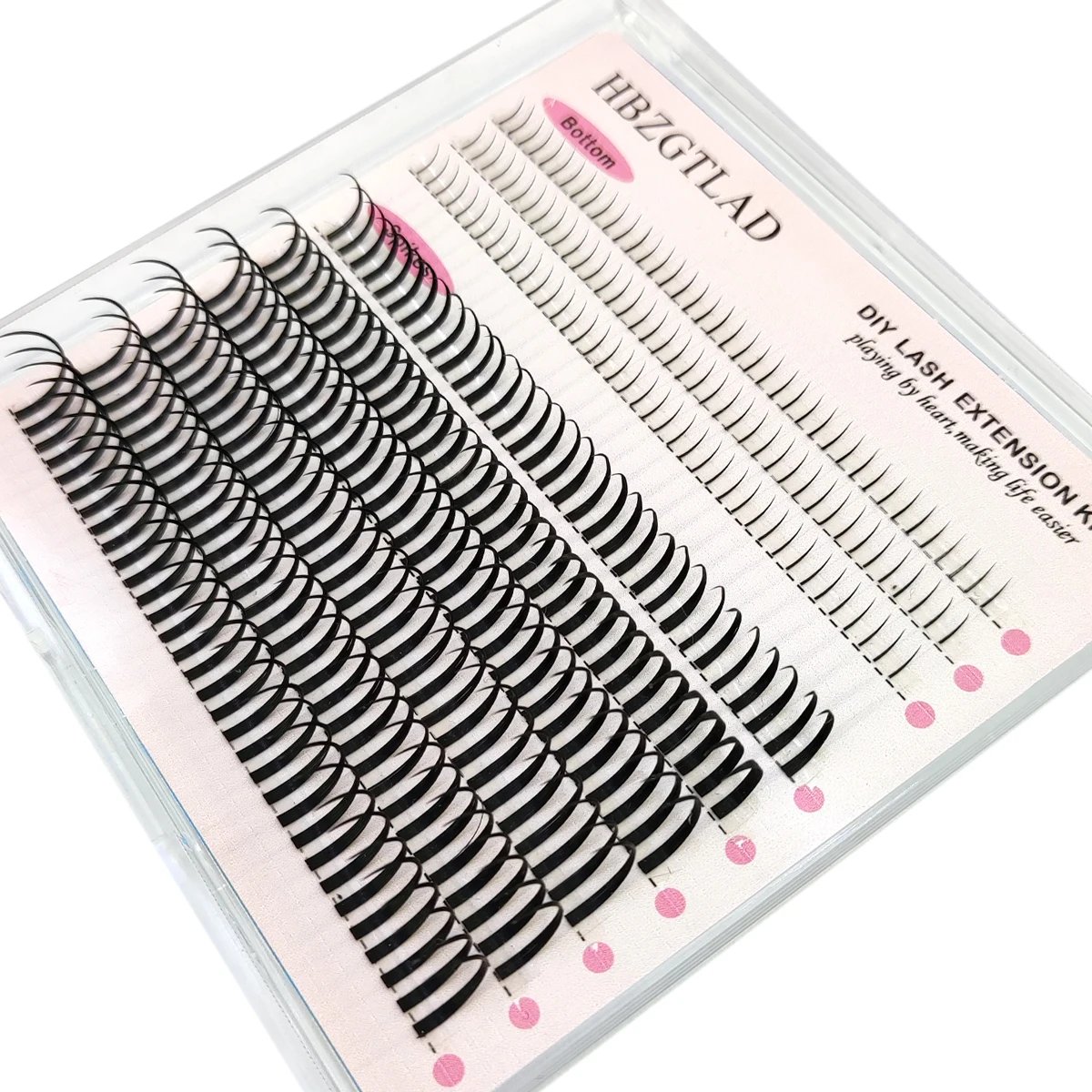 HBZGTLAD Wimpern 80D/100D Wimperncluster mit unten und stacheligem Volumen DIY Anime Wimperncluster verlängert Wimpern – Detail 4