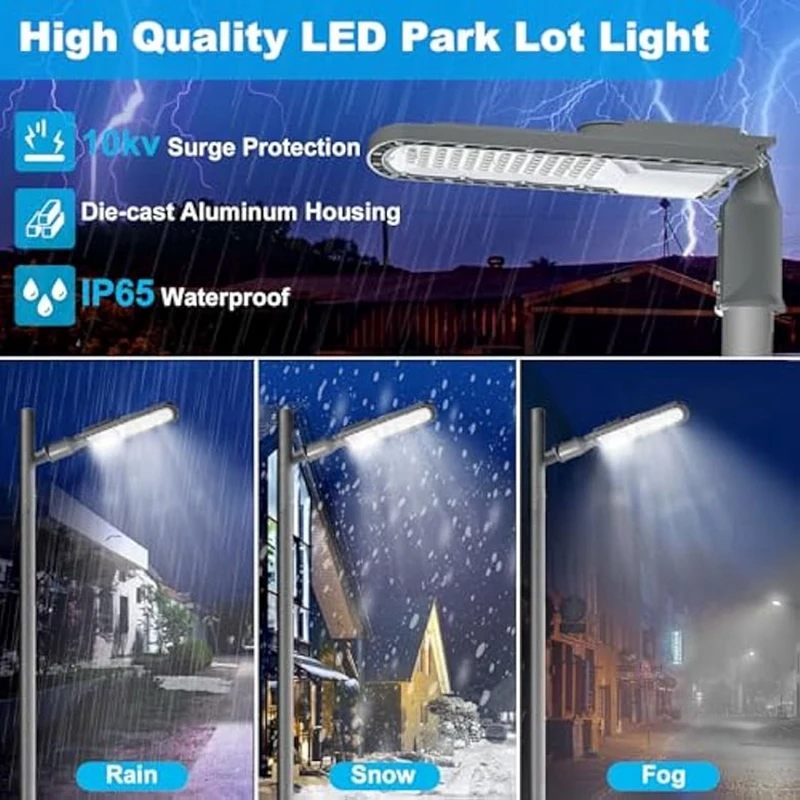 LED Parking Lot Lights,150W Dusk To Dawn Parking Lot Light,Waterproof 6500K 21000LM Outdoor Area Lighting Street Lights