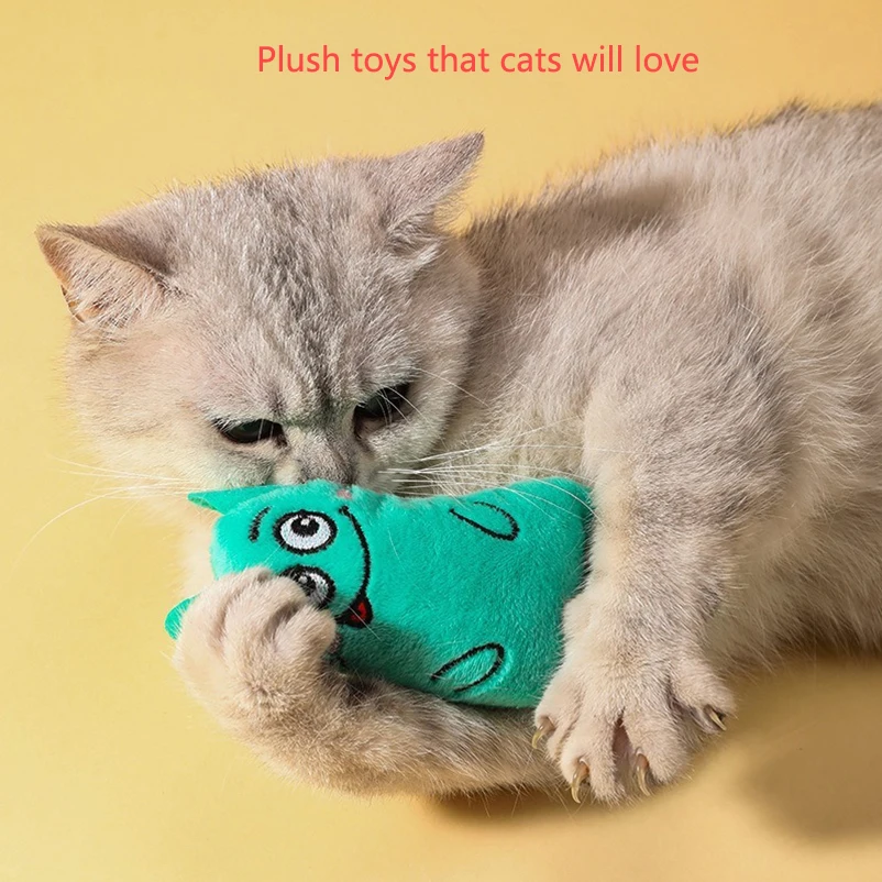 Hot-selling cartoon cat puppy toys bite-resistant puppy plush material teeth grinding cleaning interactive pet toys image 3