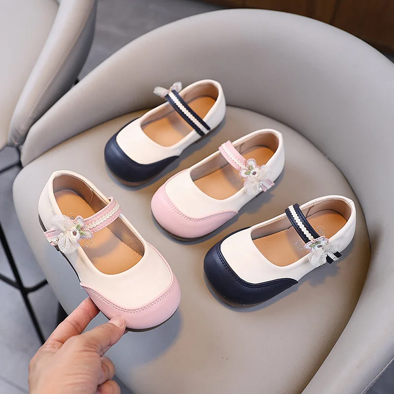 

Children Princess Shoe Summer Fashion Spring New Kids Leather Shoes Soft Soled Anti Slip Girls Casual Simple Mary Jane Shoe