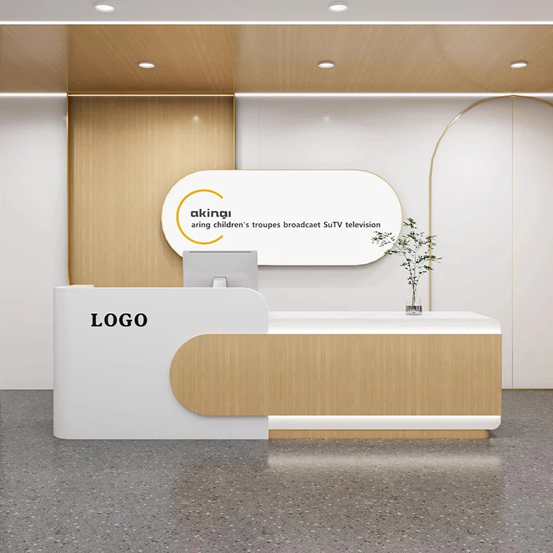 

Storage Aesthetic Reception Desk Counter Decorations Beauty Modern Office Reception Desk Counter Simple Modern Office Furniture