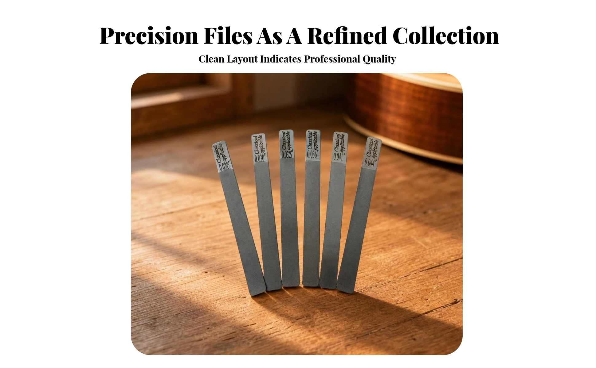 Guitar Nut File Set, Six Pieces Guitar Nut File Set, Six Pieces